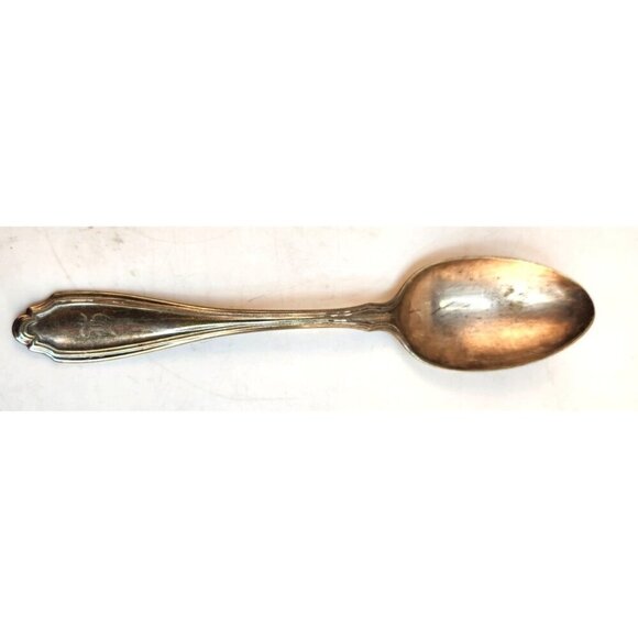 1835 R Wallace Sectional Extra silverplate serving spoon 8.5 in long x 2 inch - Picture 8 of 10